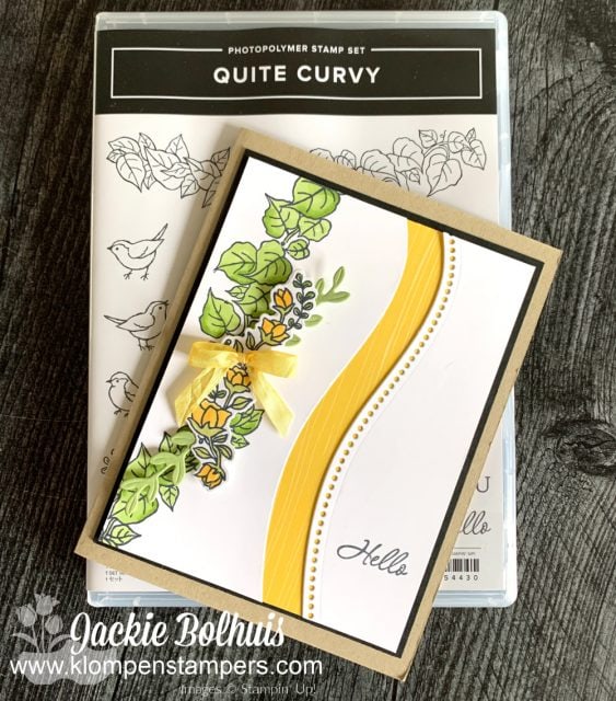 I love creating handmade cards with the Stampin' Up! Quite Curvy bundle.