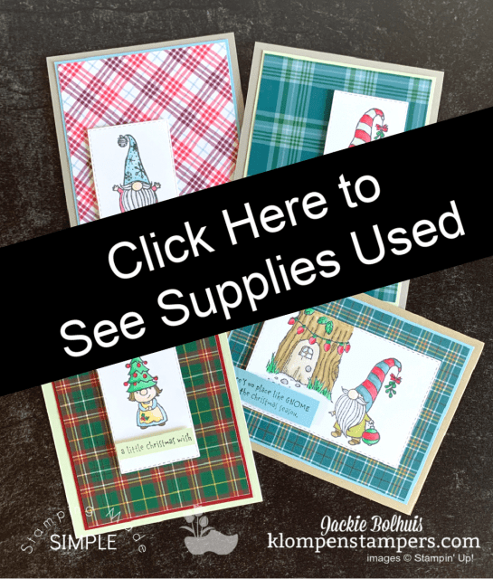 Click here for supplies used on these 4 DIY Christmas cards.