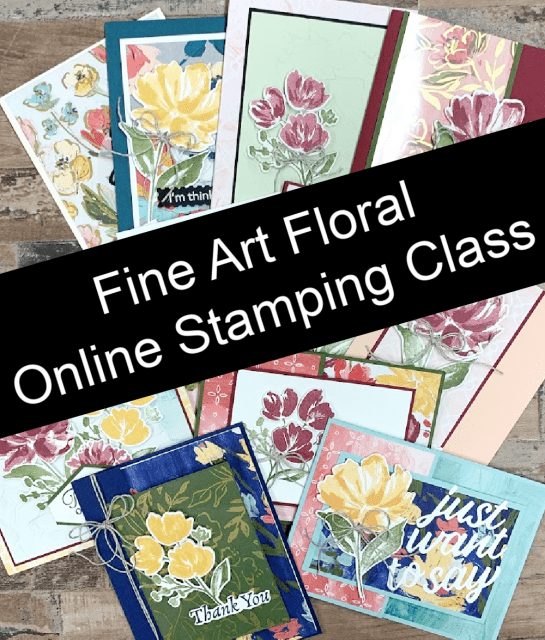 The best fun fold card fun I've had so far with the NEW Stampin' Up! Fine Art Floral.