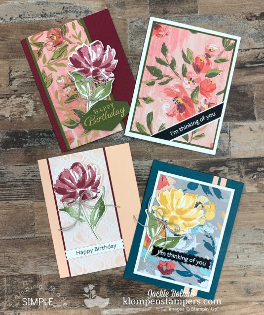 These 4 beautiful cards are all fun fold cards you can make.