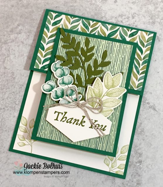 The easiest fun fold template can be used to make beautiful cards like this DIY Thank You card!