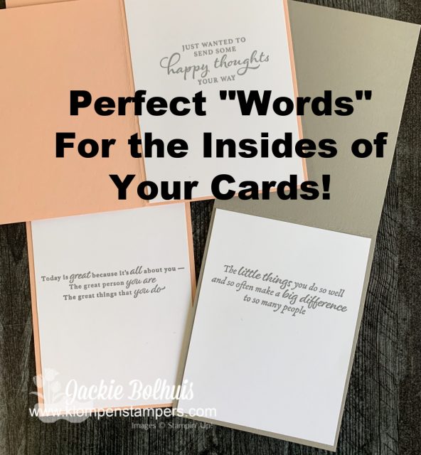 Aside from the best craft punch I used the best stamp set of 2021; the Stampin' Up! Happy Thoughts.