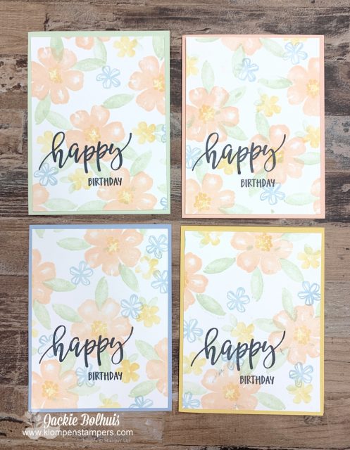 Dave's 4 Happy Birthday Cards completed.