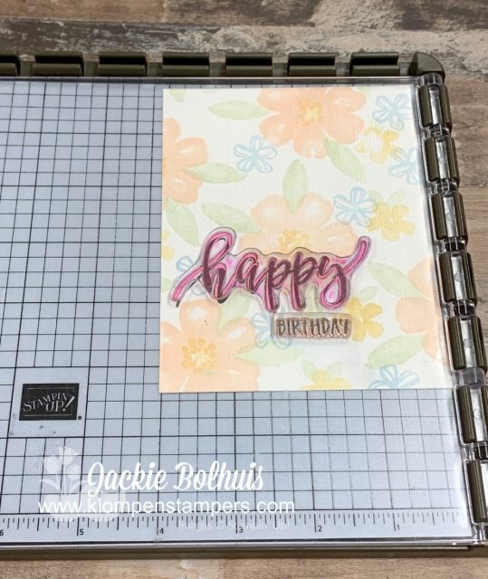 The stamparatus makes creating the birthday cards easier.