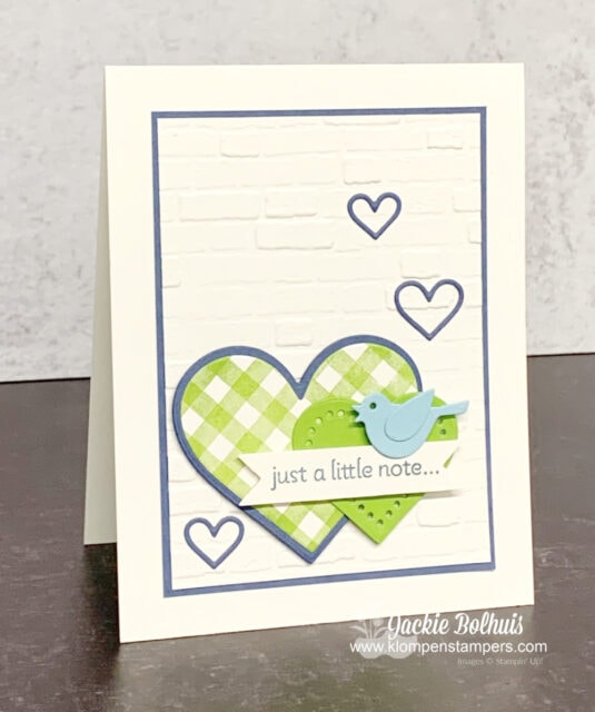 This cute greeting card says 'just a note' and would be perfect as a teacher gift.