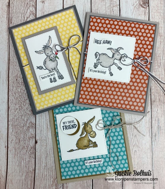 Stampin blends make these darling Donkey's come to life!