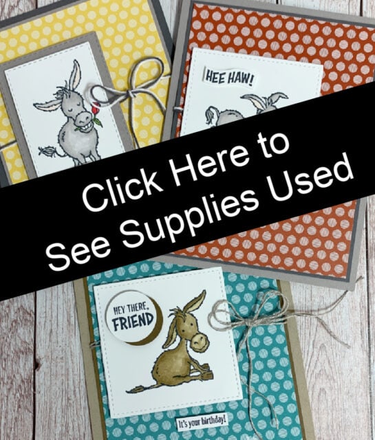 Click here for supply list on today's greeting cards.