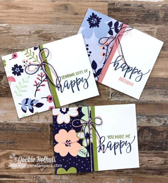 Easy birthday cards to make with the Stampin' Up! Pretty Perennials stamp set.