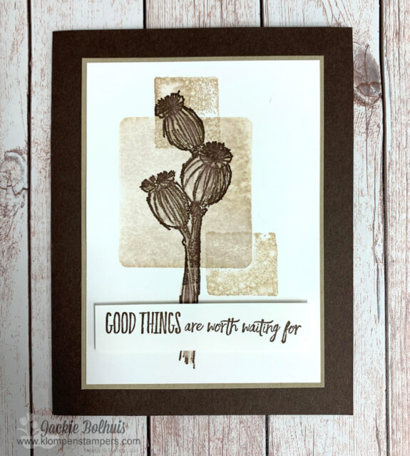 This masculine card was made with blender pen and stamped block technique.