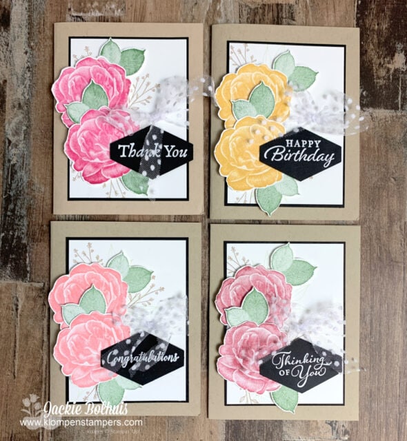I love how this card making method yielded me a variety of handmade cards for all occasions.