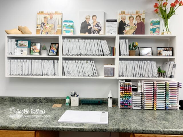Of course my new craft room had to have plenty of room for storing my stamp sets.