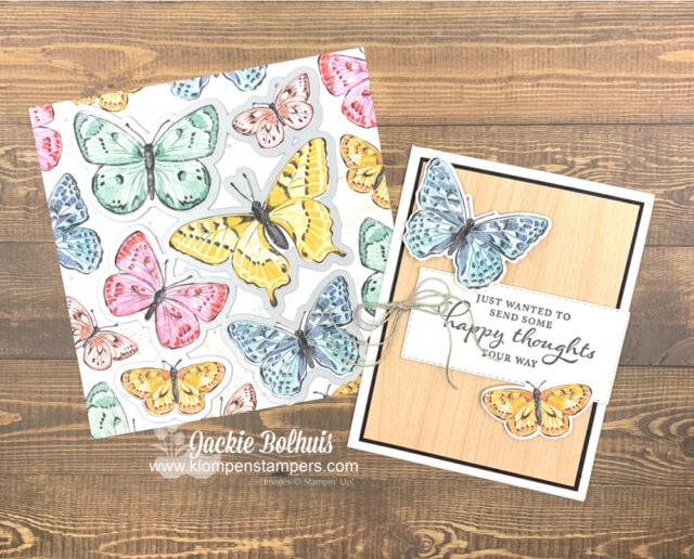 These butterfly brilliance cards are made with the die cuts you can get from the designer paper.