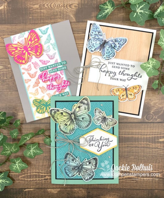 Here are 3 more Stampin Up Butterfly Brilliance cards for all occasions