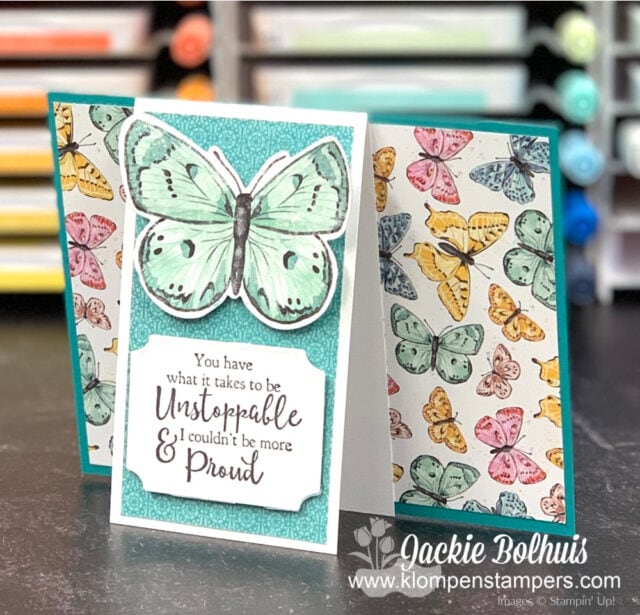 Make this delightful fun fold card with Butterfly Brilliance