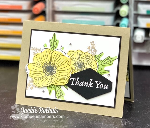 I used my new reversible stamps to make this DIY Thank You card.