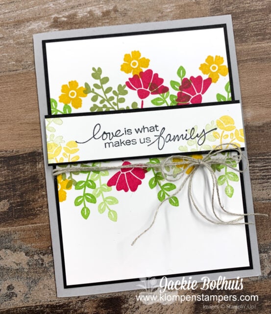 You can change the greeting on this easy card for any occasion.