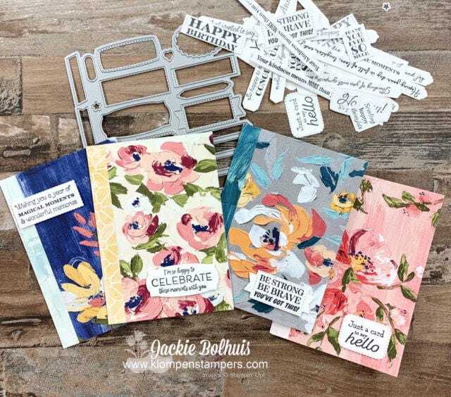How to make simple cards with the Stampin' Up! Many Messages bundle.