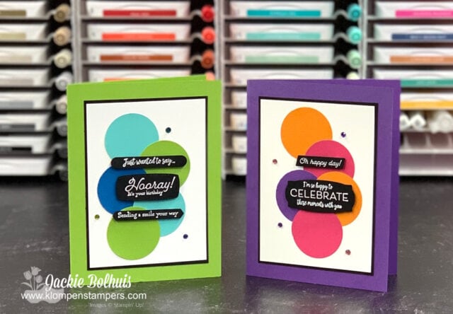 I love showing you how to make simple cards with some bright, fun cardstock colors and one stamp set.