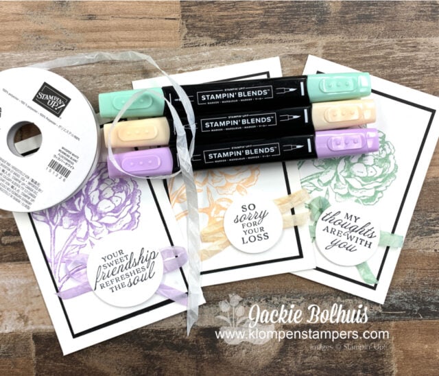 Classic handmade cards are easy to make with a monochromatic theme.