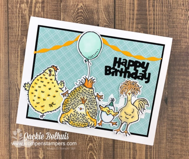 This sensational birthday card uses fun die cuts to add dimension and depth to the handmade card.