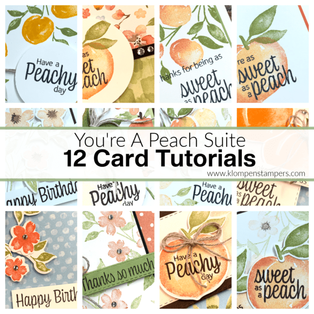 Sweet as a Peach card making tutorials will teach you to make 12 cards for all occasions.