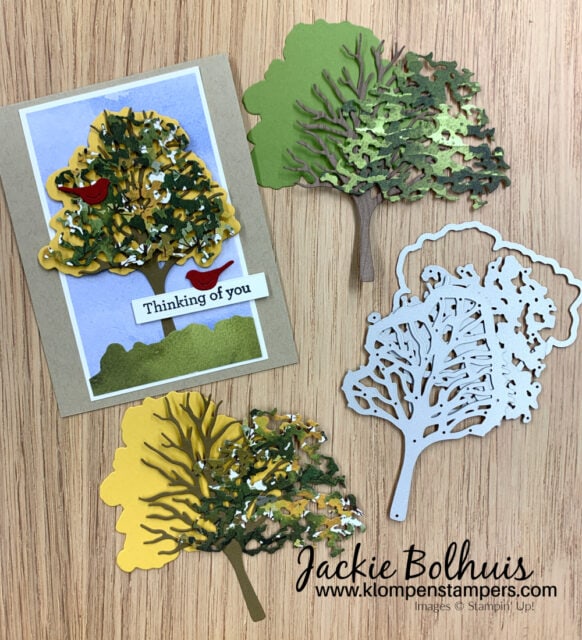 For each of these masculine handmade cards I used the beautiful trees dies.
