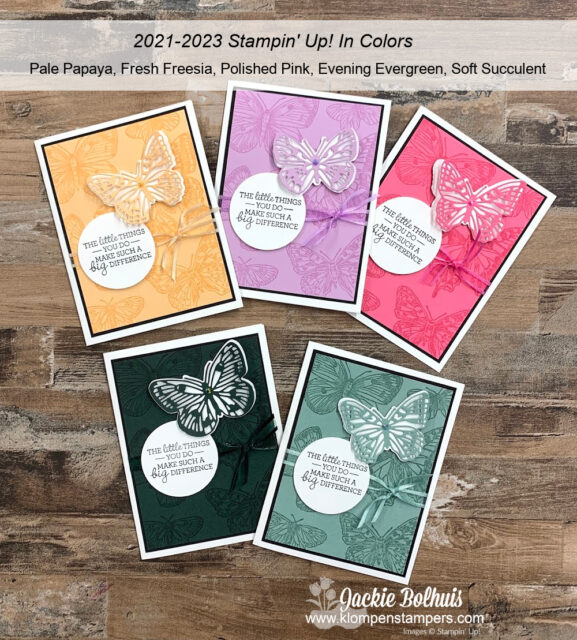 Make easy cards with the new Stampin' Up! In-colors and the Stamparatus.