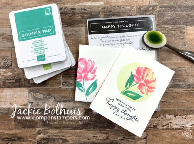 A simple one layer card with a matching stamped envelope.