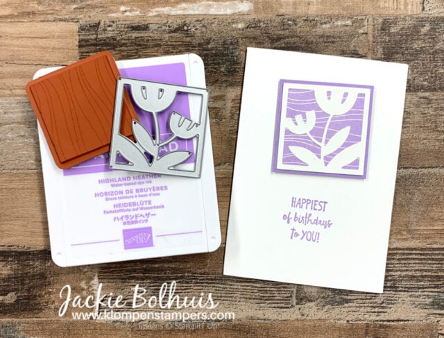 The die cut set in the All Squared Away bundle is called 'Floral Square Dies'