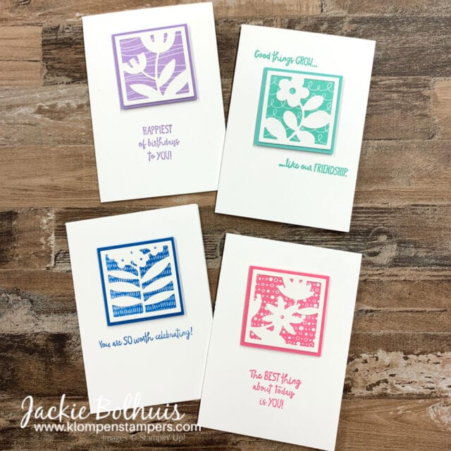 The die cuts in the All Squared Away bundle may card making a breeze.