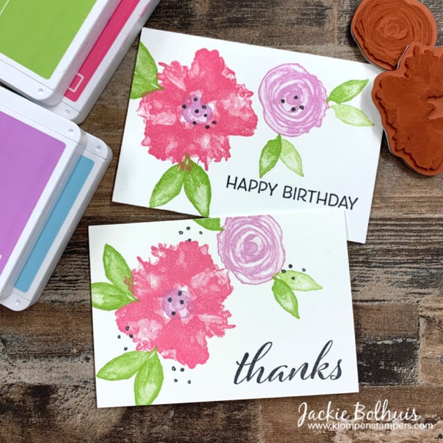 Need a quick birthday card? Try these simple stamped cards design. 