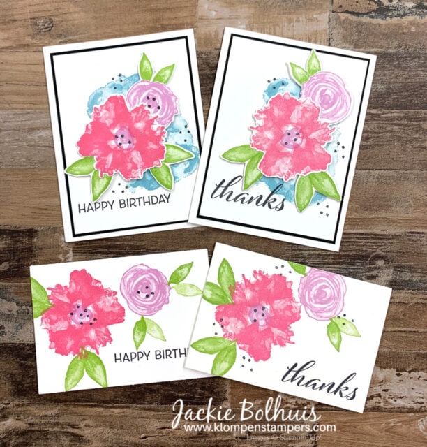 Whether your simple stamped cards are single layer stamped florals or layered with cardstock your cards will be beautiful!