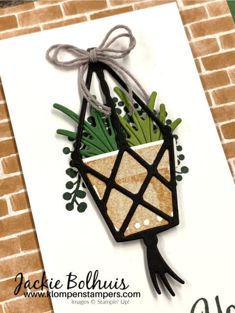 You can see how to make the plants in different shades of green cardstock.