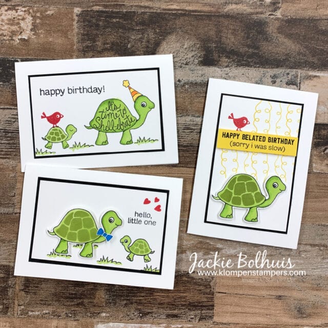 Kids-greeting-cards-made-with-note-cards-and-Stampin-Up-Turtle-Friends