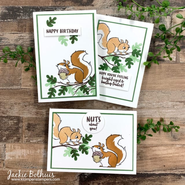Cute-handmade-cards-were-hand-stamped-with-Stampin-Up-Nuts-about-squirrels.