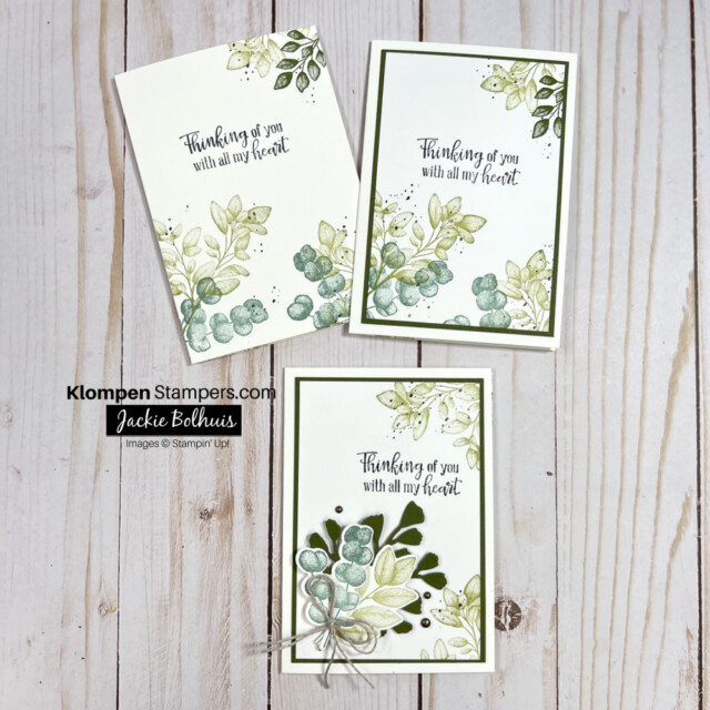 Learn to step up your card making with these 3 cards. From simple to adding a few more products to make beautiful handmade cards.
