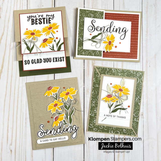 picture of the 4 fun fold cards that were designed from the templates created in Fun Fold Cards Vol 5 - a monthly fun fold card template making class