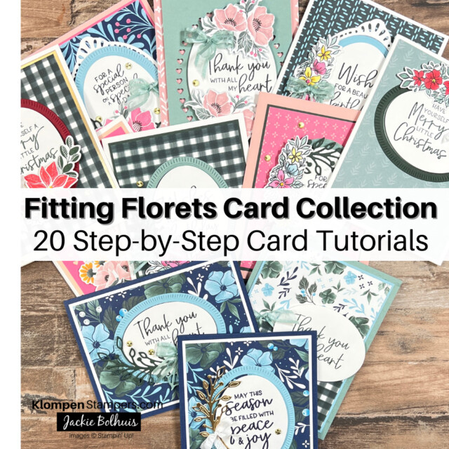 Fitting Florets card making tutorials for 20 different cards using these products from Stampin Up