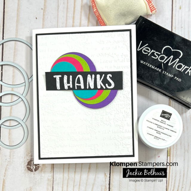 layering circles on create different patterns and designs on handmade cards