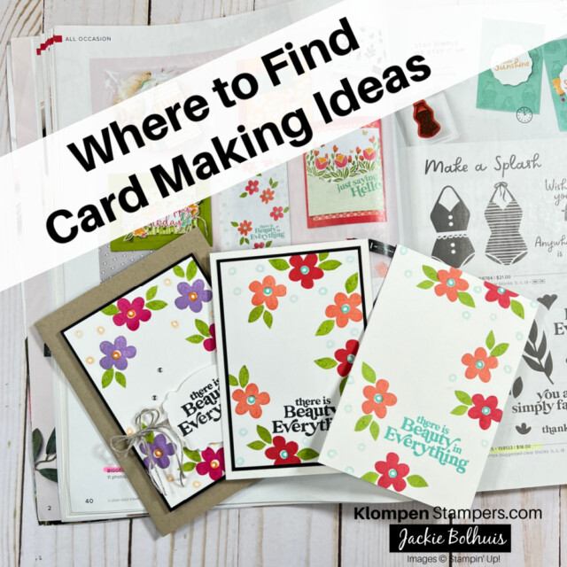 learn where to find card making ideas and how to copy them to make them your own