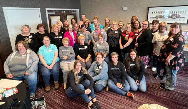 Klompen Stampers Demonstrator Team gathering for a day in Indy at the Stampin' Up! OnStage Convention