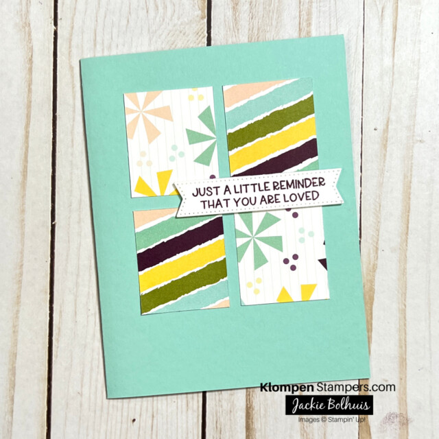 card created using the double one sheet wonder cutting template and directions