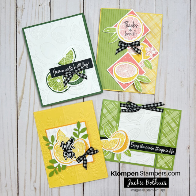 Fun Folds Vol 8 is here with four new fun fold card making templates. Also featuring the sweet citrus stamp set to make the fun fold cards