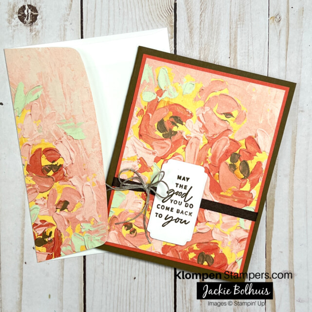 easy card layout using designer series paper and coordinating colored cardstock