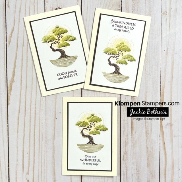 quick and easy note cards using the treasured kindness stamp set