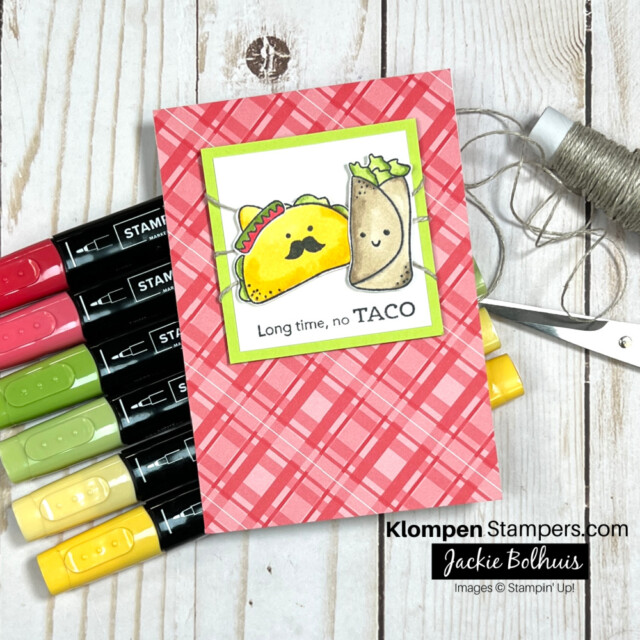 fun punny sayings on Taco Fiesta Notecards.  Long time, no taco is a fun saying for a card to brighten up someones day