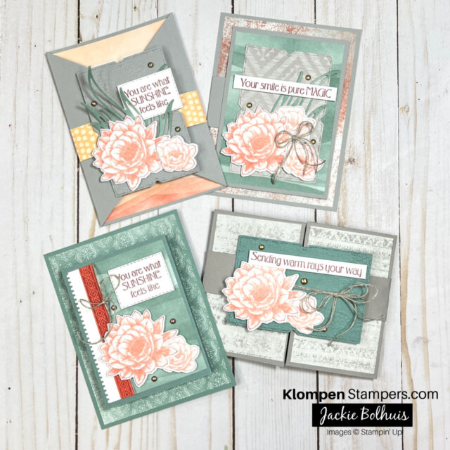 learn four new fun fold cards in this free fun fold card making templates class