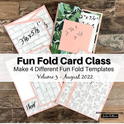 Four fun fold card templates to use to create fun fold cards with any stamps, ink and paper.