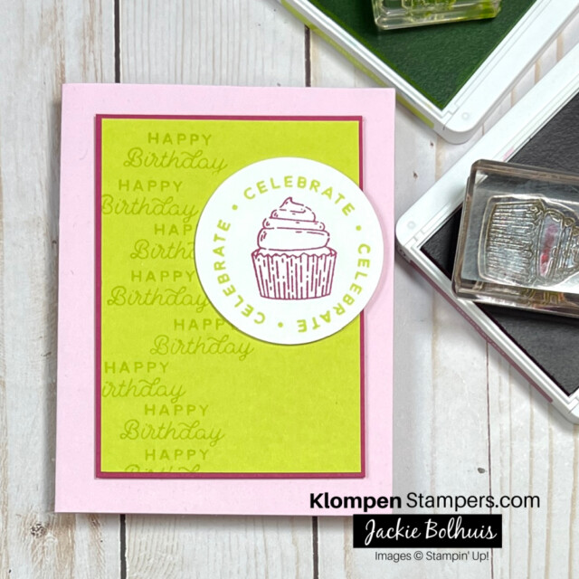 happy birthday handmade card using stampin' up circle sayings stamp set