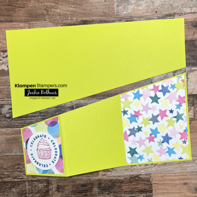 photo showing how to cut a full size piece of card stock to make a diagonal fun fold card